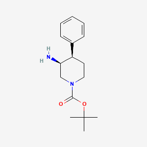 molecular formula C16H24N2O2 B3215568 tert-butyl (3S,4R)-3-amino-4-phenylpiperidine-1-carboxylate CAS No. 1163286-35-8