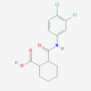 molecular formula C14H15Cl2NO3 B321557 2-[(3,4-Dichloroanilino)carbonyl]cyclohexanecarboxylic acid 