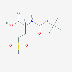 molecular formula C10H19NO6S B3215579 2-{[(Tert-butoxy)carbonyl]amino}-4-methanesulfonylbutanoic acid CAS No. 1163303-84-1