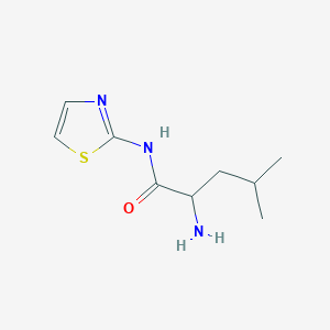 molecular formula C9H15N3OS B3215584 2-氨基-4-甲基-N-(1,3-噻唑-2-基)戊酰胺 CAS No. 1163680-52-1