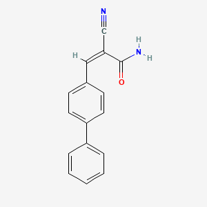 molecular formula C16H12N2O B3215592 4-Phenyl-a-cyanocinnamic acid amide CAS No. 116374-04-0