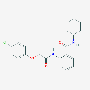 2-{[(4-chlorophenoxy)acetyl]amino}-N-cyclohexylbenzamide