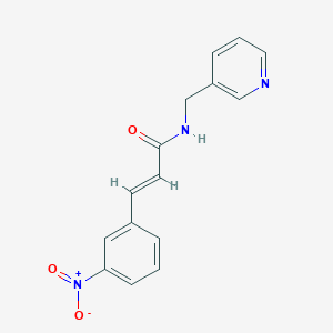 molecular formula C15H13N3O3 B3215621 3-(3-Nitro-phenyl)-N-pyridin-3-ylmethyl-acrylamide CAS No. 1164554-83-9