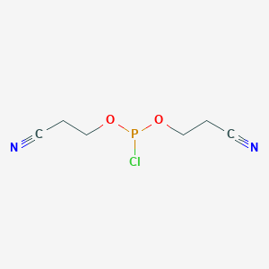 molecular formula C6H8ClN2O2P B3215629 Bis(2-cyanoethyl) phosphorochloridite CAS No. 116457-69-3