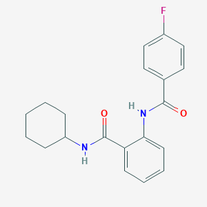 N-cyclohexyl-2-[(4-fluorobenzoyl)amino]benzamide