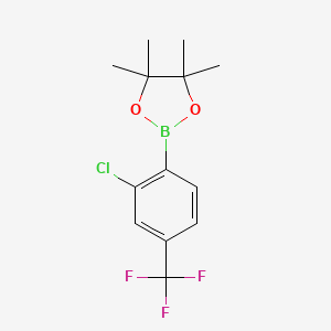 molecular formula C13H15BClF3O2 B3215673 2-氯-4-(三氟甲基)苯基硼酸二缩水甘油酯 CAS No. 1165935-98-7