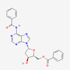 molecular formula C24H21N5O5 B3215687 N,5'-O-Dibenzoyl-2'-deoxyadenosine CAS No. 116597-12-7