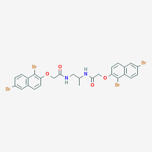 2-[(1,6-dibromo-2-naphthyl)oxy]-N-[2-({[(1,6-dibromo-2-naphthyl)oxy]acetyl}amino)-1-methylethyl]acetamide