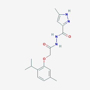 N'-[(2-isopropyl-5-methylphenoxy)acetyl]-3-methyl-1H-pyrazole-5-carbohydrazide