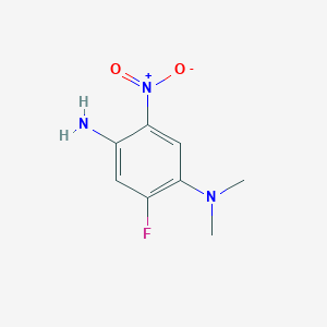 molecular formula C8H10FN3O2 B3215725 1,4-Benzenediamine, 2-fluoro-N1,N1-dimethyl-5-nitro- CAS No. 1167055-38-0