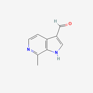 molecular formula C9H8N2O B3215737 7-methyl-1H-pyrrolo[2,3-c]pyridine-3-carbaldehyde CAS No. 1167055-47-1