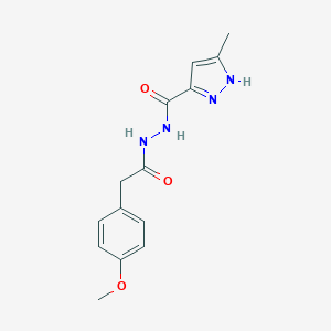 N'-[(4-methoxyphenyl)acetyl]-3-methyl-1H-pyrazole-5-carbohydrazide