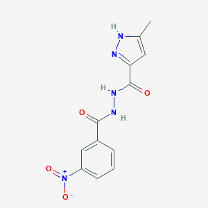 N'-(3-methyl-1H-pyrazole-5-carbonyl)-3-nitrobenzohydrazide