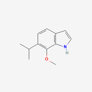 molecular formula C12H15NO B3215761 1h-Indole,7-methoxy-6-(1-methylethyl)- CAS No. 1167055-81-3