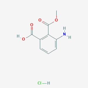 molecular formula C9H10ClNO4 B3215833 3-Amino-2-methoxycarbonylbenzoic acid;hydrochloride CAS No. 1167056-61-2