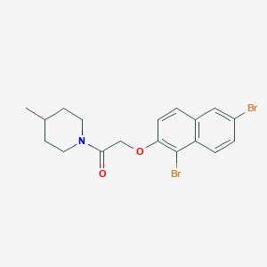 1,6-Dibromo-2-naphthyl 2-(4-methyl-1-piperidinyl)-2-oxoethyl ether