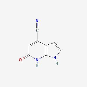 molecular formula C8H5N3O B3215842 6-Hydroxy-1H-pyrrolo[2,3-b]pyridine-4-carbonitrile CAS No. 1167056-72-5