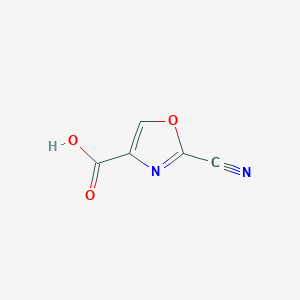 molecular formula C5H2N2O3 B3215852 2-Cyanooxazole-4-carboxylic acid CAS No. 1167056-75-8