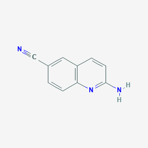 molecular formula C10H7N3 B3215876 2-Amino-6-cyanoquinoline CAS No. 1167056-90-7