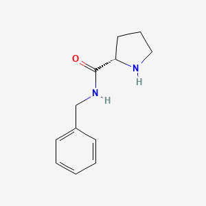molecular formula C12H16N2O B3215882 2-Pyrrolidinecarboxamide, N-(phenylmethyl)-, (2S)- CAS No. 116774-46-0