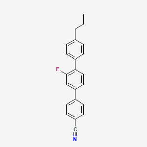 molecular formula C22H18FN B3215887 3'-Fluoro-4''-propyl-[1,1':4',1''-terphenyl]-4-carbonitrile CAS No. 116831-09-5