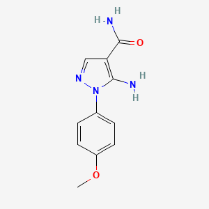 molecular formula C11H12N4O2 B3215896 5-氨基-1-(4-甲氧基苯基)-1H-吡唑-4-甲酰胺 CAS No. 116884-63-0