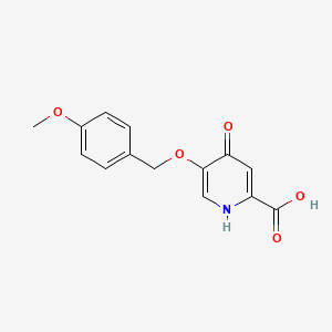 molecular formula C14H13NO5 B3215899 4-Hydroxy-5-(4-methoxybenzyloxy)picolinic acid CAS No. 116903-86-7