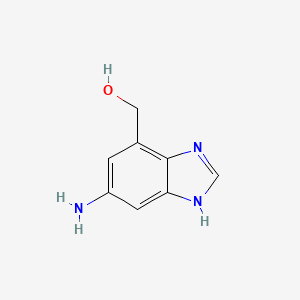 molecular formula C8H9N3O B3215908 (6-Amino-1H-benzo[d]imidazol-4-yl)methanol CAS No. 1169789-16-5
