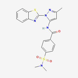 N-(1-(benzo[d]thiazol-2-yl)-3-methyl-1H-pyrazol-5-yl)-4-(N,N-dimethylsulfamoyl)benzamide