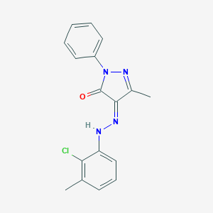 (4Z)-4-[(2-chloro-3-methylphenyl)hydrazinylidene]-5-methyl-2-phenylpyrazol-3-one