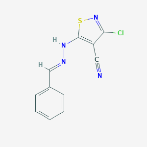 molecular formula C11H7ClN4S B321598 5-(2-Benzylidenehydrazino)-3-chloroisothiazole-4-carbonitrile 