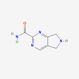 molecular formula C7H8N4O B3215993 6,7-Dihydro-5H-pyrrolo[3,4-d]pyrimidine-2-carboxamide CAS No. 1170220-56-0