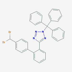 molecular formula C33H24Br2N4 B032160 5-[4'-(二溴甲基)[1,1'-联苯]-2-基]-2-(三苯甲基)-2H-四唑 CAS No. 151052-34-5