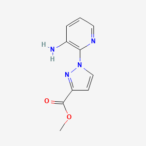 molecular formula C10H10N4O2 B3216005 methyl 1-(3-aminopyridin-2-yl)-1H-pyrazole-3-carboxylate CAS No. 1170280-82-6