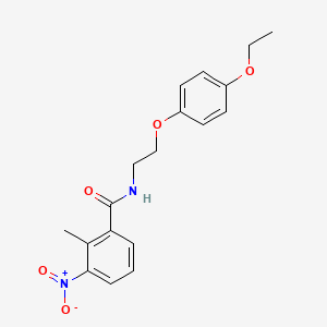 molecular formula C18H20N2O5 B3216047 N-[2-(4-ethoxyphenoxy)ethyl]-2-methyl-3-nitrobenzamide CAS No. 1170460-69-1