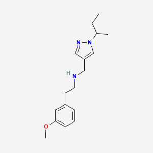 molecular formula C17H25N3O B3216055 N-((1-(叔丁基)-1H-吡唑-4-基)甲基)-2-(3-甲氧基苯基)乙胺 CAS No. 1170468-49-1