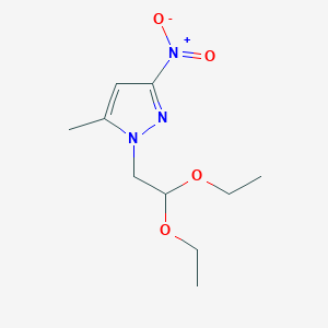molecular formula C10H17N3O4 B3216062 1-(2,2-diethoxyethyl)-5-methyl-3-nitro-1H-pyrazole CAS No. 1170498-61-9
