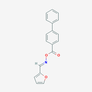 molecular formula C18H13NO3 B321607 2-furaldehyde O-([1,1'-biphenyl]-4-ylcarbonyl)oxime 