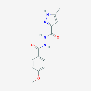 N'-(4-methoxybenzoyl)-3-methyl-1H-pyrazole-5-carbohydrazide