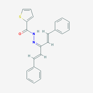 molecular formula C22H18N2OS B321614 N'-[3-phenyl-1-(2-phenylvinyl)prop-2-enylidene]thiophene-2-carbohydrazide 