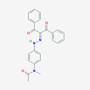 molecular formula C24H21N3O3 B321616 N-[4-[2-(1,3-dioxo-1,3-diphenylpropan-2-ylidene)hydrazinyl]phenyl]-N-methylacetamide 