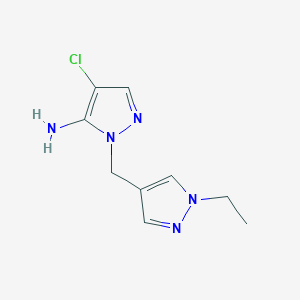 molecular formula C9H12ClN5 B3216178 4-Chloro-1-((1-ethyl-1H-pyrazol-4-yl)methyl)-1H-pyrazol-5-amine CAS No. 1171148-73-4