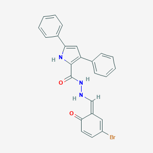 N'-[(Z)-(3-bromo-6-oxocyclohexa-2,4-dien-1-ylidene)methyl]-3,5-diphenyl-1H-pyrrole-2-carbohydrazide