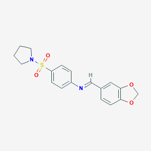 N-(1,3-benzodioxol-5-ylmethylene)-N-[4-(1-pyrrolidinylsulfonyl)phenyl]amine