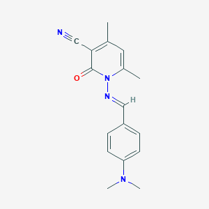 1-({(1E)-[4-(dimethylamino)phenyl]methylene}amino)-4,6-dimethyl-2-oxo-1,2-dihydropyridine-3-carbonitrile