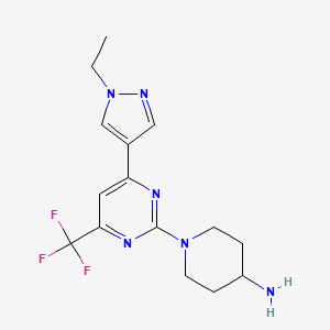 1-(4-(1-Ethyl-1H-pyrazol-4-yl)-6-(trifluoromethyl)pyrimidin-2-yl)piperidin-4-amine