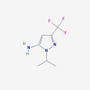 molecular formula C7H10F3N3 B3216242 1-isopropyl-3-(trifluoromethyl)-1H-pyrazol-5-amine CAS No. 1171326-79-6