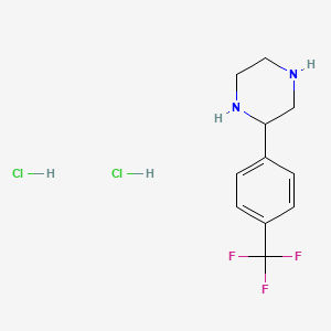 molecular formula C11H15Cl2F3N2 B3216245 2-(4-Trifluoromethyl-phenyl)-piperazine dihydrochloride CAS No. 1171352-39-8