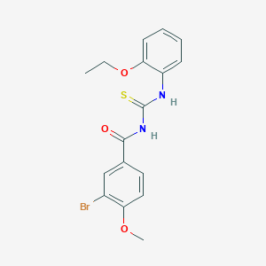 molecular formula C17H17BrN2O3S B321627 3-bromo-N-[(2-ethoxyphenyl)carbamothioyl]-4-methoxybenzamide 