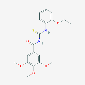 molecular formula C19H22N2O5S B321628 N-[(2-ethoxyphenyl)carbamothioyl]-3,4,5-trimethoxybenzamide 